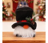 Couvre-Bouteilles de vin GNOME de Noël, Accessoires GNOME Holder Ensemble de Bouteilles de Noël en Peluche délicate pour Les décorations de Table de Noël à la Maison, Les fêtes et Les cadea Black Hat