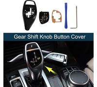 Couvre-Bouton De Levier De Vitesses Pour Bmw SšŠrie 1 F20 F21/2 F22/3 F30 F31 Version Sport Autocollant De Garniture De Bouton De Console Centrale 1 Ensemble Noir