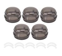 Couvre-bouton de poêle à gaz de sécurité pour enfants Haut-température Bouette de four à preuves enfants élégant simple empêche accidentel tournure pour cuisines maison (Noir transparent)