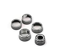 Couvre Boutons De Climatisation Utilisation adaptée Utilisation adaptée pour Camry 2018, 5 pièces/ensemble, couvercle de bouton de volume de climatisation de voiture, anneau décoratif en aluminium Uti