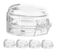 Couvre-boutons de Cuisinière à Gaz 5 Pièces Ps Blanc | Sécurité Garçon et Filles, Design Transparent, Anti-huile, Lot de 5, pour Bouton de Gaz