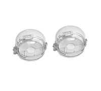 Couvre-boutons de Cuisinière Transparent 2 Pièces, Sécurité Garçon Fille | PC Plastique Discret, Protection Anti-accident pour Four et Gaz, la Cuisine, Appartements, Gardiens