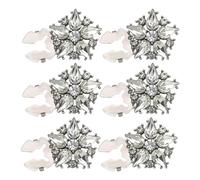 Couvre-boutons En Strass-boutons De Manchette Détachables À Pression De 2.5x2.4cm, Accessoires De Bijoux En, Ensemble De Boutons En Forme D'étoile De Six Pièces | Mariages Formels Réunions