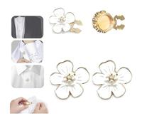 Couvre-boutons En Strass, Couvre-boutons À Clipser Glam, Couvre-boutons De Manche À Fleurs Sans Couture, Clip De Bouton Instantané Scintillant, Embellissements De Boutons Décoratifs For Robe(E,2PCS)