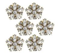 Couvre-boutons en strass - Ensemble de boutons de 6 pièces, design de boutons de manchette en de luxe, outil de décoration de manches élégant, kit d'amélioration de chemise habillée | pour les