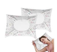 Couvre-cache-oreiller De Voyage - Taie D'oreiller À Fermeture À Glissière Épaissi | Protecteur D'oreillers À Littoral De Premier Plan, Literie À Feuilles Sale, Emballée Individuellement Pour Le Campin