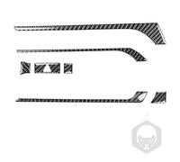 Couvre-cadre en fibre de carbone, garniture, accessoire, décoration, compatible avec Mazda MX5 ND 2016-2020 (cadre de fente de ventilation centrale classique 01)