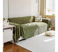 Couvre-canapés pour 3 Coussins Canapé-chignon Lavable en Soft Jacquard Hlebovers Couvercle de Au Caramel pour les Enfants Couvercles Canapés Chenille Doux Couverture de Couvertur matcha green 180*150