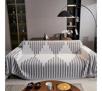 Couvre-canapés pour Canapé Sectionnel, Couvercles de Canapé Épais Lavables À Usages Épais Lavables pour Coussin 2/3/4 Places, pour Chiens Animaux de Compagnie, Protecteur de Meubles Mo Grey 180*380CM