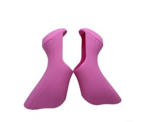 Couvre-capot de frein en caoutchouc pour vélo de route compatible avec Ultegra ST-6870 pour système de levier de vitesse Di2 (rose)