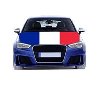 Couvre-capote de voiture surdimensionné avec drapeau national 1x1,5 m/1,8x2,4 m 100 % polyester Tissu élastique Lavable Convient aux grands SUV et camions de pick-up (France, 1x1,5 m)