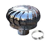Couvre-champ de cheminée à l'extérieur, turbine de toit pour toit en métal et maisons, bouchon de ventilation de toiture non électrique autour de 4 6 8 10 12 15 20 pouces (taille: 250 mm / 9,8