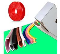 Couvre Chant en Plastique Flexible en Forme de U, Couvre Chant - Couvre Chant Plastique Souple-Couvre Chant Souple TPE à Décoller et à Coller-Pour la Armoire Table et Chaise Bord (5m×18mm,Rouge)