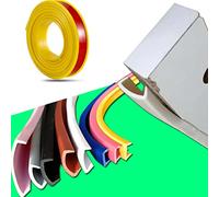 Couvre Chant en Plastique Flexible en Forme de U, Couvre Chant - Couvre Chant Plastique Souple-Couvre Chant Souple TPE à Décoller et à Coller-Pour la Armoire Table et Chaise Bord (5m×18mm,Jaune)