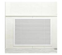 Couvre Chauffage Maison Cache-radiateur Moderne avec Grille à Persiennes Plusieurs Tailles Radiator Cover Couloirs Greniers(17.72 x 17.72in/450 x 450mm)