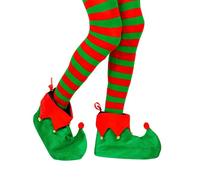 Couvre-Chaussures/chaussettes lutin avec grelot - WIDMANN - 30 cm - Vert