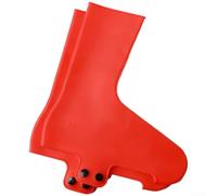 Couvre-chaussures de cyclisme en silicone, imperméables et imperméables avec boutons-pression, protection aérodynamique et chaude, pour vélo de route par temps humide (taille L, rouge)