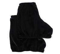 Couvre-chaussures de Patinage à Glace Élastiques en Flanelle Noire | Protection Souple, Toucher Confortable, Forme Simple, pour Patins Hockey et Chaussures de Glace