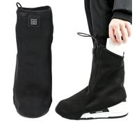 Couvre-Chaussures de Vélo Couvre-Cheville Chauffant 3 Niveaux Coupe-Vent | Sur-chaussures de Pluie pour Moto Plein Air Temps Froid