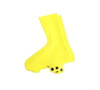 Couvre-chaussures de vélo imperméables en silicone - Coupe-vent - Protection chaude - Pour vélo de route, VTT, cyclisme - Noir - Taille M - Jaune