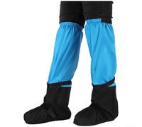 Couvre-chaussures d'extérieur pour protection contre le sable avec couverture complète des jambes et des pieds, sangles renforcées, base antidérapante et tissu polyester ventilé (S, bleu)