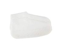 Couvre-chaussures imperméables réutilisables en silicone pour homme et femme, blanc, Large