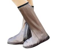 Couvre-chaussures longs imperméables, antidérapants, utilisation en journée sous forte pluie, activités de plein air et déplacements, design durable et extensible pour une couverture complète des