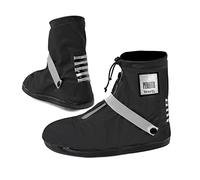 Couvre Chaussures Noir Modèle Bas - Surchaussures Étanches Pluie Neige Détails Réfléchissants - Imperméables Résistants Réutilisables et Semelle Antidérapante Renforcée (S(36/39 EU), Réfléchissant)