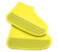 Couvre-Chaussures pour Les Jours de Pluie Couvre-Chaussures en Silicone Multicolores Plusieurs Tailles Paquet de 4 Paires(Yellow,S(26-32))