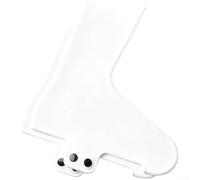 Couvre-chaussures revêtus de silicone pour vélo de route avec double rangée de boutons-pression et profil bas pour une forme aérodynamique (taille M, blanc)