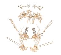 Couvre-chef De Mariée Épingles à Cheveux Asiatiques Bâtons De Cheveux De Fleur Accessoires Pour Cheveux Chinois Coiffure En Épingle à Cheveux Épingles à Cheveux Rétro Métal Golden Générique