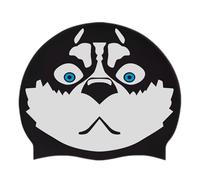 Couvre-chef de piscine imprimé chien, bonnet de bain pour homme, confortable et imperméable en silicone, 1 paquet pour adulte, adolescent, papa, petit ami, cheveux courts, moyens et longs, bonnet de b