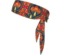 Couvre-Chef de Sport à Motif de Champignons Abstraits et Mandalas colorés, séchage Rapide, évacuation de l'humidité, pour Femmes, Filles et Hommes, entraînement. Léger et Respirant.