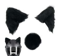 Couvre-chef d'oreille de chat en peluche, oreilles de chat pour couvre-chef | Kitty Ear Surfaces Lisses pour Snowboard, Ski, Cyclisme, Patins, Casques, Gagne