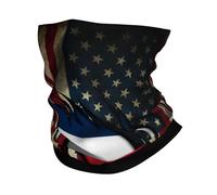 Couvre-Chef Drapeau De La République Française À Gratter, Amérique Et France Décoration Faciale Durable Balaclava Anti-UV Cache Cou pour Cyclisme Randonnée Jogging 25X50CM