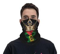 Couvre-Chef Drapeau De Sao Tomé-Et-Principe Couronne Crâne Balaclava Multi-Usage Décoration Faciale Respirant Cache Cou pour Cyclisme Adulte Randonnée 25X50CM