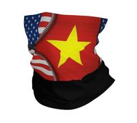 Couvre-Chef Drapeau des États-Unis, De L'Amérique Et du Vietnam Décoration Faciale Durable Écharpe Anti-UV Balaclava pour Cyclisme Adulte Randonnée 25X50CM