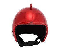 Couvre-Chef drôle pour Animaux de Compagnie, Casque de Poulet réglable accrocheur pour Petits Poulets, Oiseaux, perroquets, Halloween, fêtes de Noël, Cosplay, Concours de beauté, (Rouge Vif)