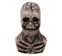 Couvre-chef effrayant en latex pour Halloween - Masque squelette humain | Couvre-tête de mort intégral réaliste pour hommes, femmes, adultes, amis