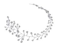 Couvre-chef en cristal argenté, coiffure de mariée délicate, bandeau de cheveux, accessoires for femmes, dames de mariée décoration d'intérieur