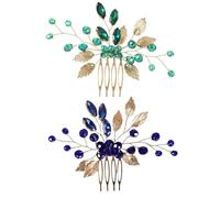 Couvre-Chef En Forme De Feuille, 2 Pièces, Accessoires Pour Cheveux De Mariée, Peigne Rétro, Épingles À Cheveux Pour Femmes, Accessoires Décoratifs Pour Cheveux, Accessoires Pour Filles