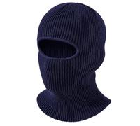 Couvre-chef en tricot côtelé extensible | Zone des yeux ouverte unique, couverture continue de la tête bas du visage et cou, tricot doux
