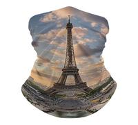Couvre-Chef French Paris Tour Eiffel Tower Écharpe Multifonction Balaclava Anti-UV Cache Cou pour Cyclisme Randonnée Homme Femme 25X50CM