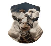 Couvre-Chef Giraffe in The Clouds Écharpe Respirant Balaclava Anti-UV Cache Cou pour Cyclisme Homme Femme Randonnée 25X50CM