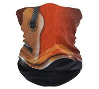 Couvre-Chef Guitare Acoustique Musicale Noire Balaclava Multifonction Écharpe Vent Poussière Preuve Décoration Faciale pour Course À Pied Cyclisme Extérieur