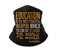 Couvre-Chef Histoire des Noirs Nelson Mandela, Histoire du Monde, Liberté Décoration Faciale Multi-Usage Balaclava Anti-UV Cache Cou pour Cyclisme Randonnée Jogging 25X50CM