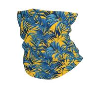 Couvre-Chef Imprimé Jaune De Plantes Tropicales Écharpe Durable Balaclava Respirant Cache Cou pour Randonnée Jogging Cyclisme 25X50Cm