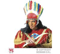 Couvre-Chef Indien Aztec Maya Peau-Rouge Carnaval Fêtes Costumes WIDMANN