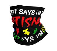 Couvre-Chef La Société Dit Que Je suis Autiste, Dieu Dit Que Je suis Parfait. Balaclava Durable Décoration Faciale Anti-Solaire Écharpe pour Homme Femme Randonnée Course À Pied 25X50CM