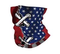 Couvre-Chef L'Amérique Et Le Maroc, Le Drapeau Marocain Ondulé Se Combinent Cache Cou Multi-Usage Décoration Faciale Respirant Balaclava pour Adulte Jogging Randonnée 25X50CM